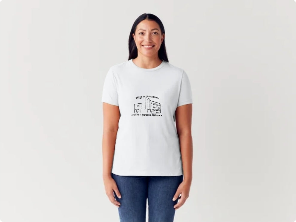 Balts sieviešu t-krekls
