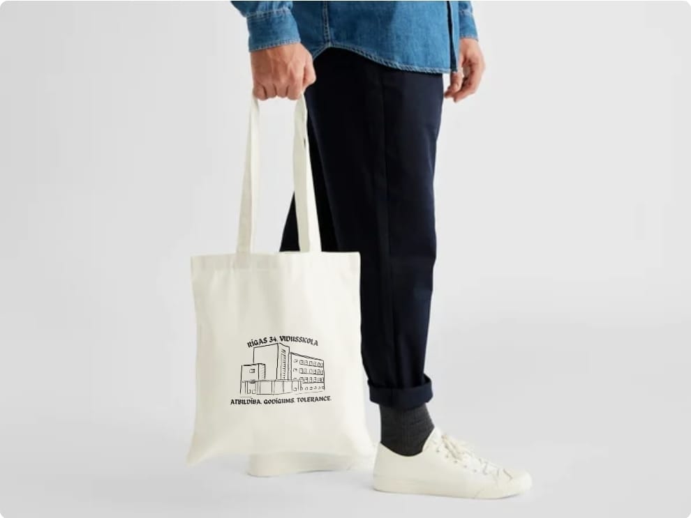 Krēma auduma maisiņš